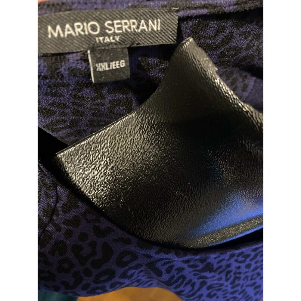 Mario Serrani Italy Sweater Womens 2xl Animal Print Purple Black - Picture 5 of 5